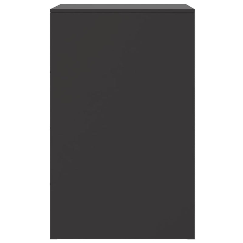 vidaXL 2 db fekete acél éjjeliszekrény 34,5x39x62 cm