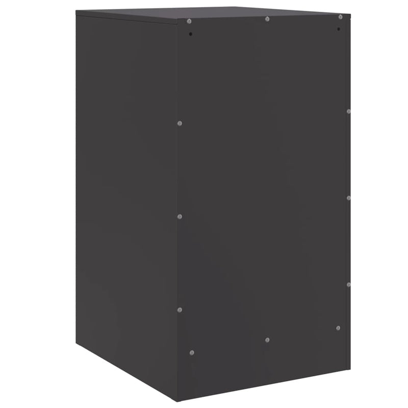 vidaXL 2 db fekete acél éjjeliszekrény 34,5x39x62 cm