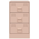 vidaXL rózsaszín acél éjjeliszekrény 34,5x39x62 cm