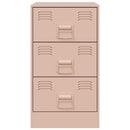 vidaXL 2 db rózsaszín acél éjjeliszekrény 34,5x39x62 cm