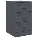 vidaXL 2 db antracitszürke acél éjjeliszekrény 34,5x39x62 cm