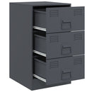 vidaXL 2 db antracitszürke acél éjjeliszekrény 34,5x39x62 cm