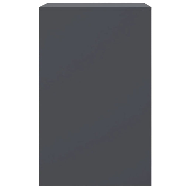 vidaXL 2 db antracitszürke acél éjjeliszekrény 34,5x39x62 cm