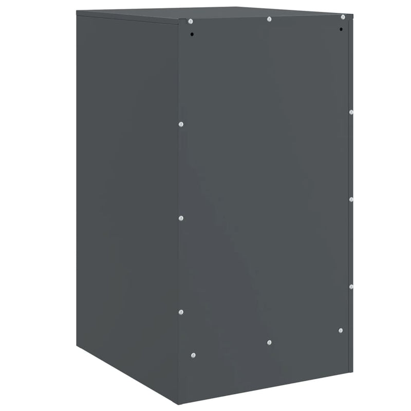vidaXL 2 db antracitszürke acél éjjeliszekrény 34,5x39x62 cm