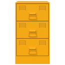 vidaXL mustársárga acél éjjeliszekrény 34,5x39x62 cm