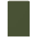 vidaXL 2 db olívazöld acél éjjeliszekrény 34,5x39x62 cm