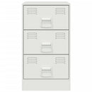 vidaXL fehér acél éjjeliszekrény 34,5x39x62 cm