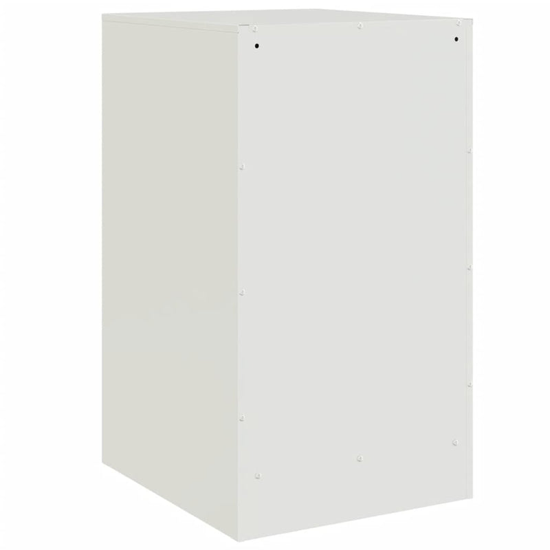 vidaXL fehér acél éjjeliszekrény 34,5x39x62 cm