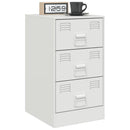 vidaXL 2 db fehér acél éjjeliszekrény 34,5x39x62 cm