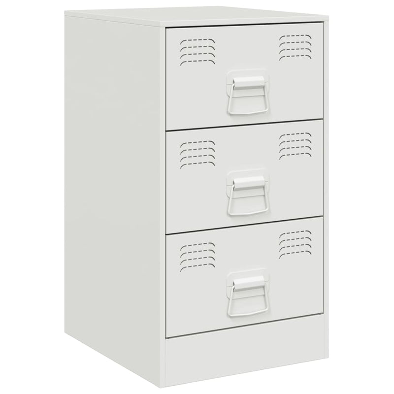 vidaXL 2 db fehér acél éjjeliszekrény 34,5x39x62 cm