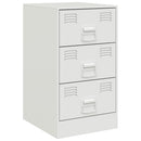 vidaXL 2 db fehér acél éjjeliszekrény 34,5x39x62 cm