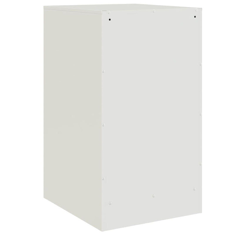 vidaXL 2 db fehér acél éjjeliszekrény 34,5x39x62 cm