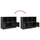 vidaXL fekete acél tálalószekrény 99 x 39 x 73 cm