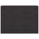 vidaXL fekete acél tálalószekrény 99 x 39 x 73 cm