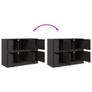 vidaXL fekete acél tálalószekrény 99 x 39 x 73 cm