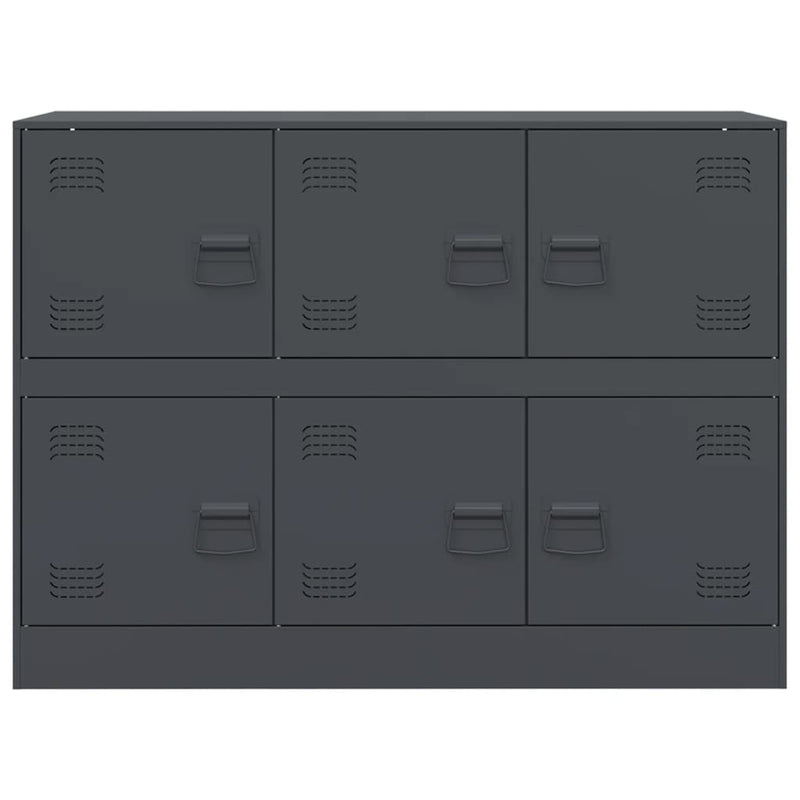 vidaXL antracitszürke acél tálalószekrény 99x39x73 cm