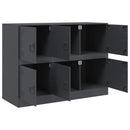 vidaXL antracitszürke acél tálalószekrény 99x39x73 cm