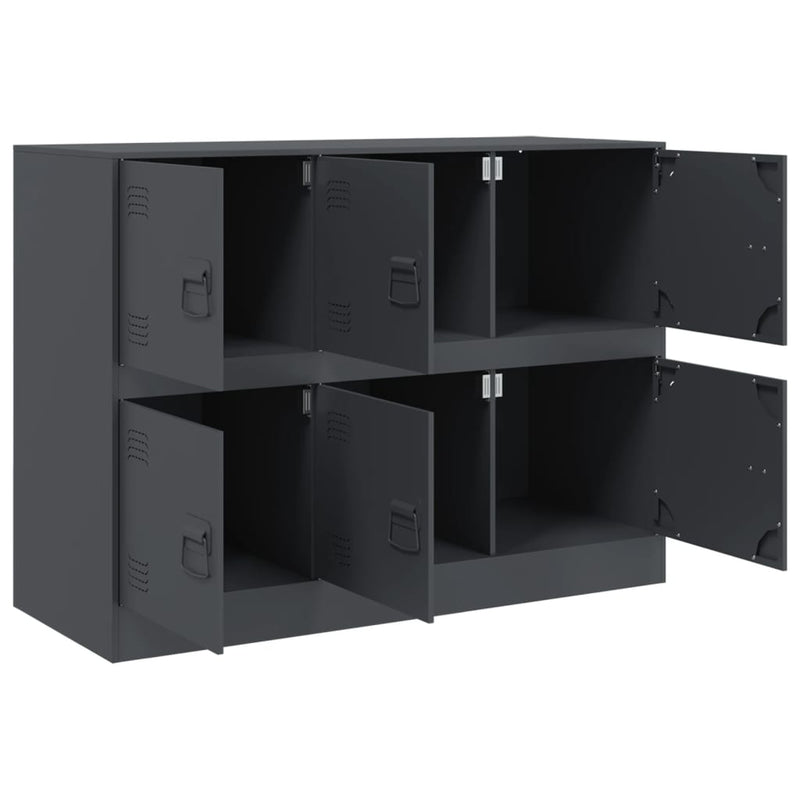 vidaXL antracitszürke acél tálalószekrény 99x39x73 cm