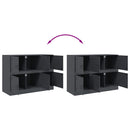 vidaXL antracitszürke acél tálalószekrény 99x39x73 cm