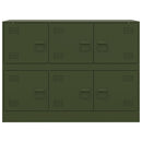 vidaXL olívazöld acél tálalószekrény 99x39x73 cm