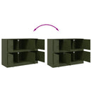 vidaXL olívazöld acél tálalószekrény 99x39x73 cm