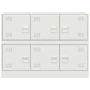 vidaXL fehér acél tálalószekrény 99x39x73 cm