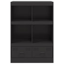 vidaXL fekete acél magasszekrény 67x39x95 cm