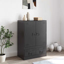 vidaXL fekete acél magasszekrény 67x39x95 cm