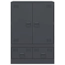 vidaXL antracitszürke acél magasszekrény 67 x 39 x 95 cm