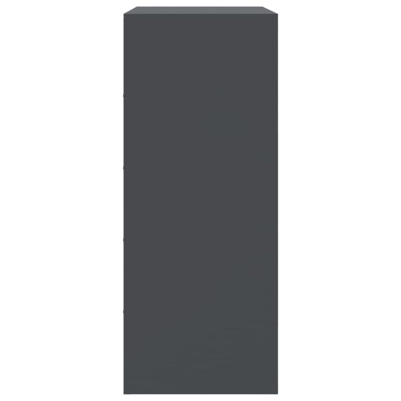 vidaXL antracitszürke acél magasszekrény 67 x 39 x 95 cm