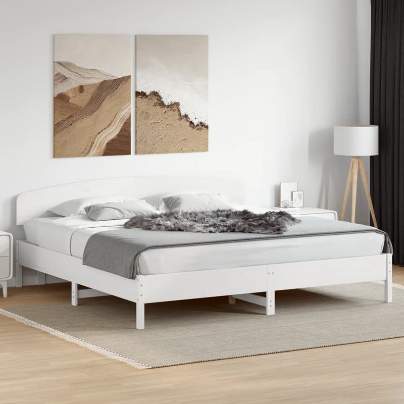 vidaXL fehér tömör fenyőfa fejtámla 180 cm