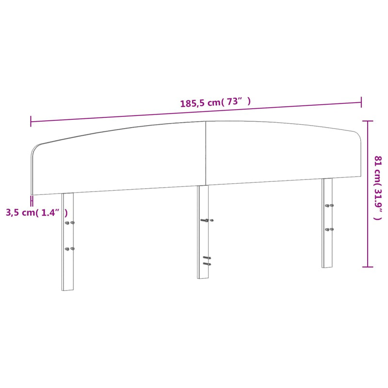vidaXL fehér tömör fenyőfa fejtámla 180 cm