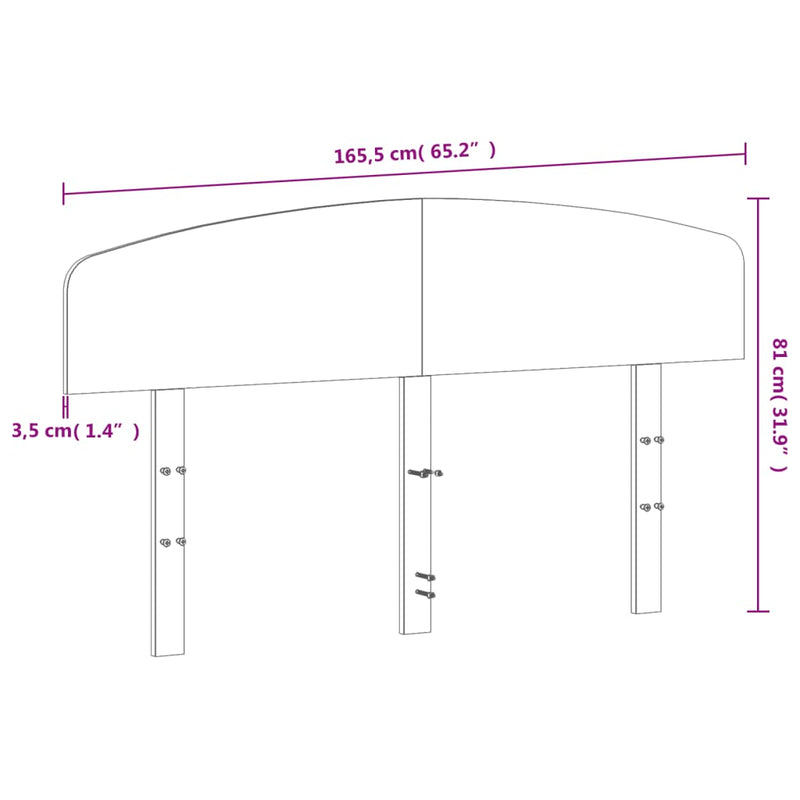 vidaXL tömör fenyőfa fejtámla 160 cm