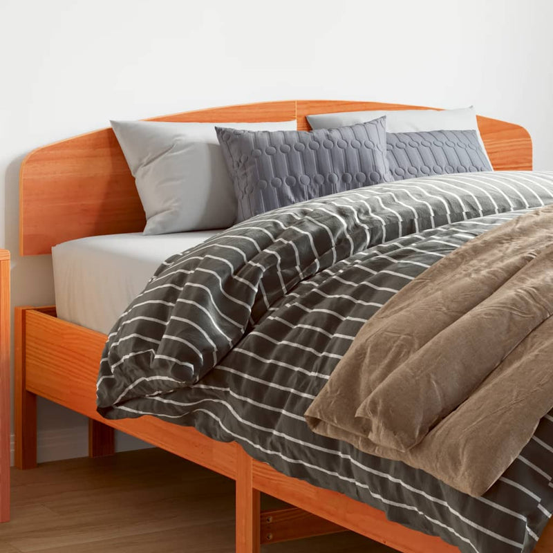 vidaXL viaszbarna tömör fenyőfa fejtámla 160 cm