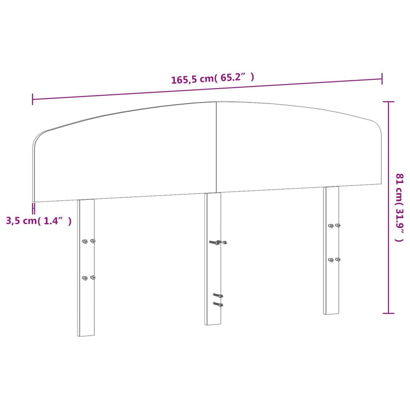 vidaXL viaszbarna tömör fenyőfa fejtámla 160 cm