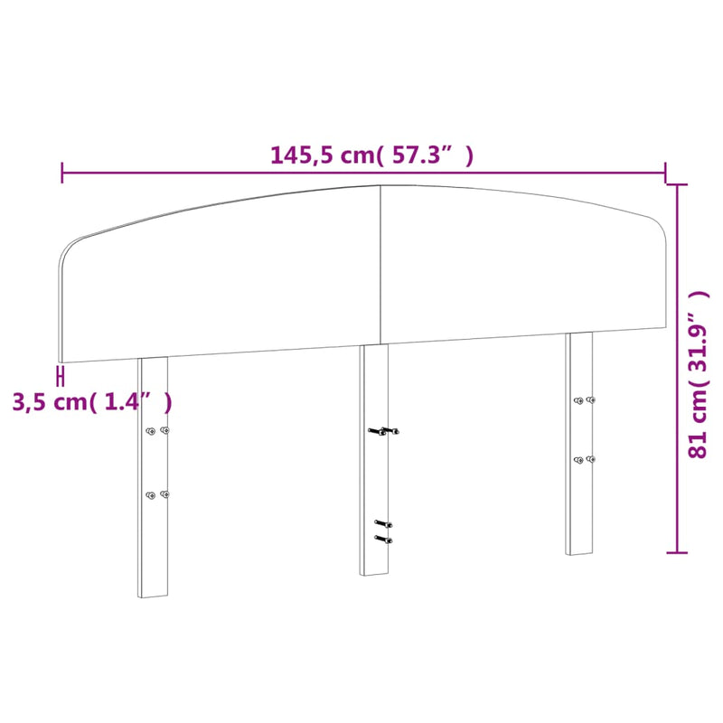 vidaXL tömör fenyőfa fejtámla 140 cm
