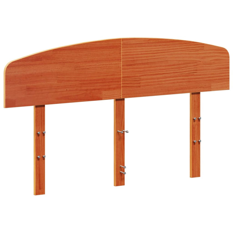 vidaXL viaszbarna tömör fenyőfa fejtámla 135 cm