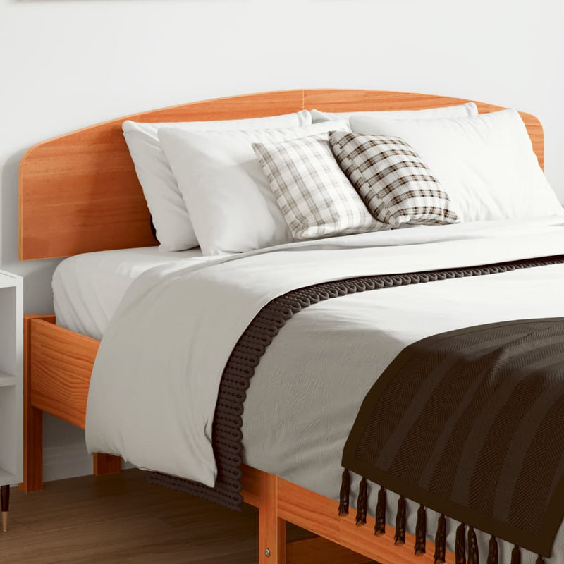 vidaXL viaszbarna tömör fenyőfa fejtámla 135 cm