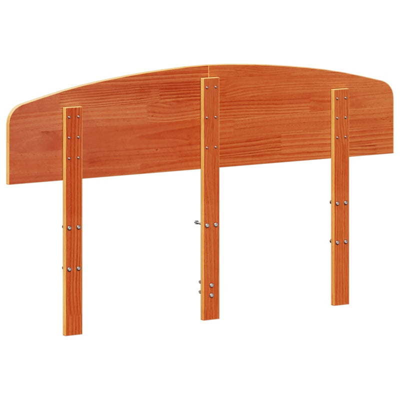 vidaXL viaszbarna tömör fenyőfa fejtámla 120 cm