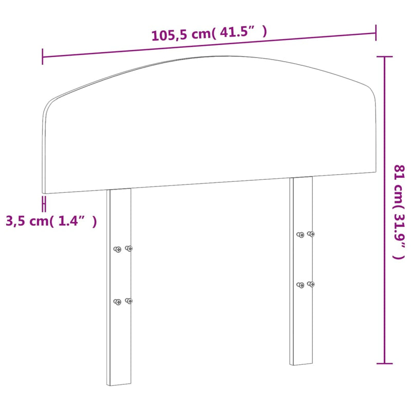 vidaXL viaszbarna tömör fenyőfa fejtámla 100 cm
