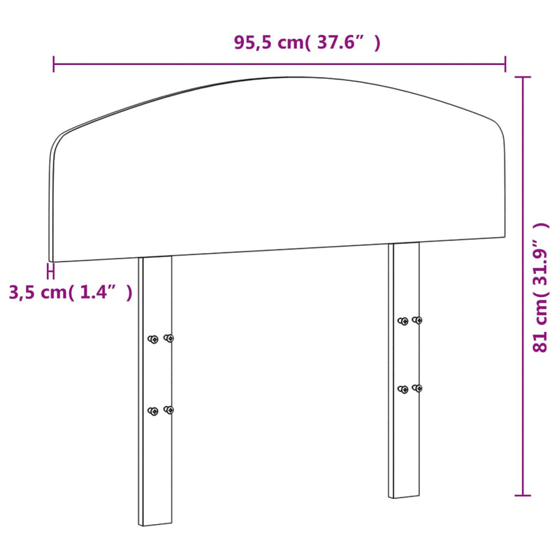 vidaXL tömör fenyőfa fejtámla 90 cm