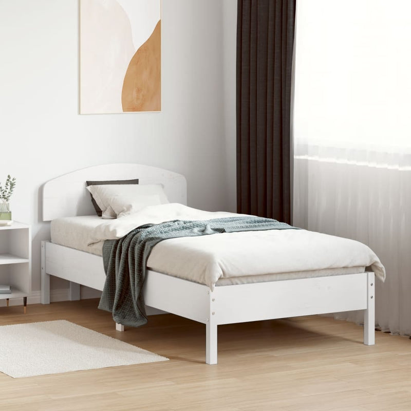 vidaXL fehér tömör fenyőfa fejtámla 90 cm