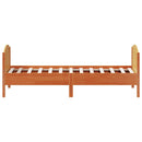 vidaXL viaszbarna tömör fenyőfa ágy matrac nélkül 75 x 190 cm
