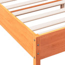 vidaXL viaszbarna tömör fenyőfa ágy matrac nélkül 140 x 200 cm