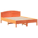 vidaXL viaszbarna tömör fenyőfa ágy matrac nélkül 140 x 190 cm