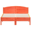 vidaXL viaszbarna tömör fenyőfa ágy matrac nélkül 140 x 190 cm