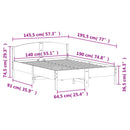 vidaXL viaszbarna tömör fenyőfa ágy matrac nélkül 140 x 190 cm
