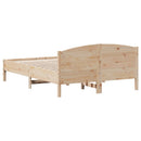 vidaXL tömör fenyőfa ágy matrac nélkül 135 x 190 cm