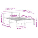 vidaXL tömör fenyőfa ágy matrac nélkül 135 x 190 cm
