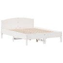 vidaXL fehér tömör fenyőfa ágy matrac nélkül 135 x 190 cm